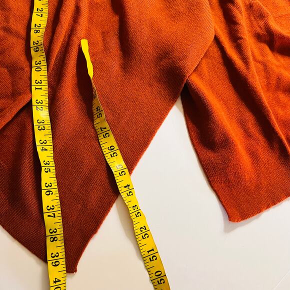 East 5th Open Front Asymmetrical Hem Knit Cardigan Size 1X NWT Burnt Orange - Picture 8 of 9